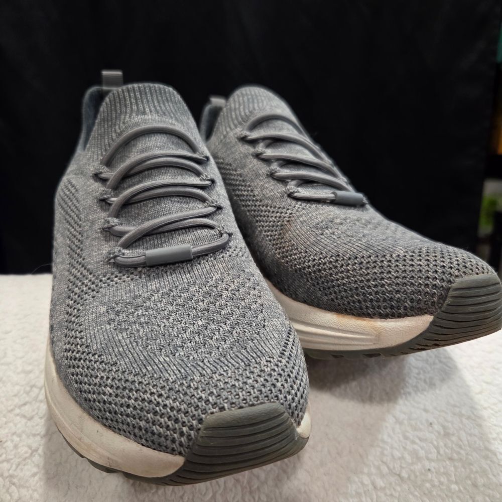 Skechers 9 Gray Bobs Squad Chaos Knit Memory Foam Total Knockout Women's GUC
